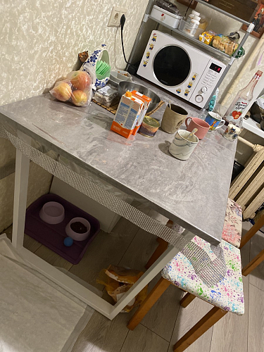 Стол Лота Лофт 120 32 мм бетон / черный матовый фото покупателя 23