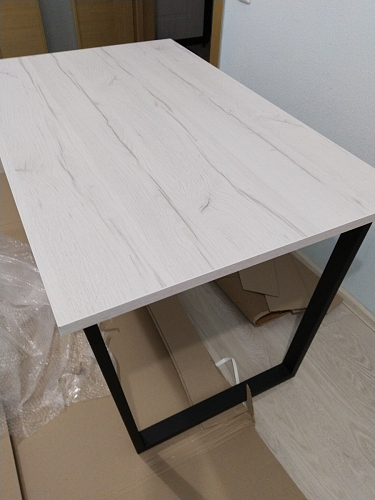 Стол Лота Лофт 140 25 мм черный матовый / бетон фото покупателя 440