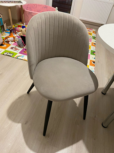 Стул на металлокаркасе Gabi 1 light blue / black / gold фото покупателя 659