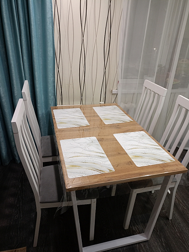 Стол раскладной Лота Лофт 120 25 мм юта / черный матовый фото покупателя 453