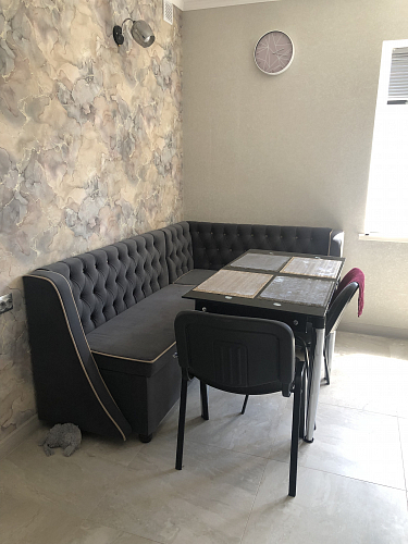 Кухонный диван Браво-Нова левый микровельвет бежевый фото покупателя 1