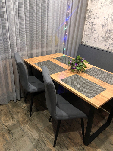 Деревянный стол Лота Лофт 140х80 черный матовый / бетон светлый фото покупателя 493