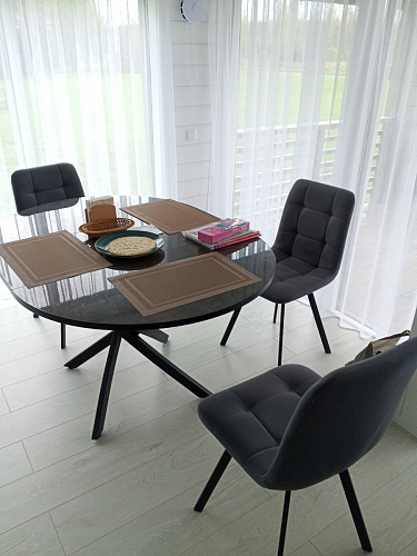 Комплект стульев Чилли 4 шт темно-серый / черный фото покупателя 381