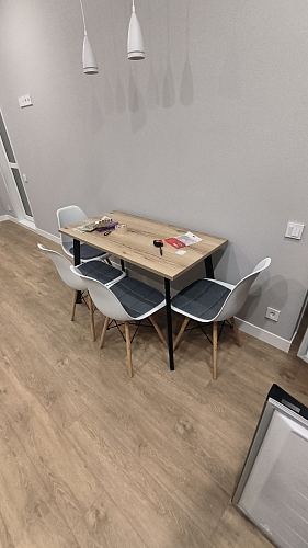 Стол Тринити Лофт 120 32 мм дуб галифакс табако / черный матовый фото покупателя 436