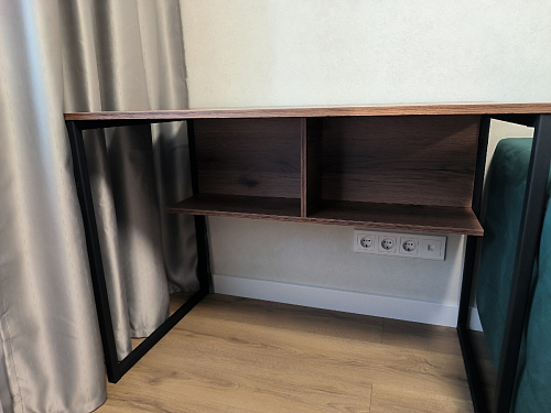 Письменный стол Клер Лофт черный матовый / бетон фото покупателя 38