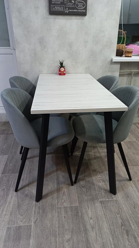 Стул на металлокаркасе Gabi dark beige / black / silver фото покупателя 62