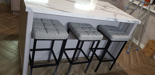 Барный стул Лофт катания лаванда / белый матовый фото покупателя 67