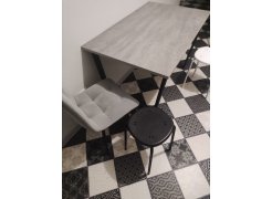 Деревянный стол Лота Лофт 120(160)х75 черный матовый / бетон светлый фото покупателя 894