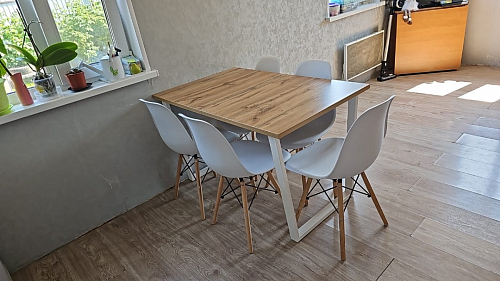 Стол Лота Лофт 120 25 мм сабия / белый матовый фото покупателя 703