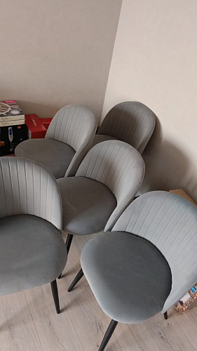 Стул на металлокаркасе Gabi 1 light purple / black фото покупателя 88