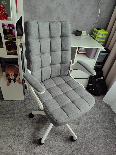 Компьютерное кресло Elga dark gray / white фото покупателя 2
