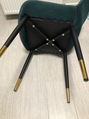 Стул на металлокаркасе Seda 1 green / gold / black фото покупателя 37