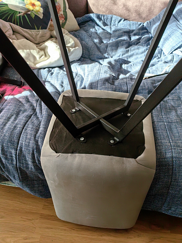 Стул на металлокаркасе Чилли К темно-серый (velutto 32) / черный фото покупателя 433