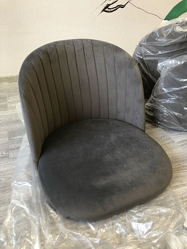 Стул на металлокаркасе Gabi dark beige / black / silver фото покупателя 674