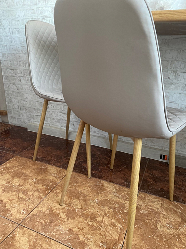 Стул на металлокаркасе Capri dark beige / white фото покупателя 51