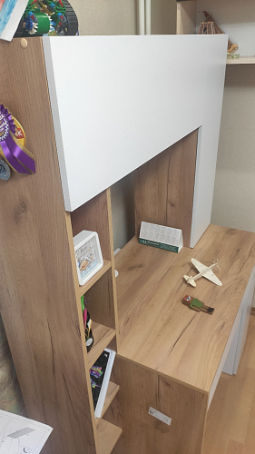 Письменный стол Комфорт 12.71 дуб золотой craft / белая аляска фото покупателя 116