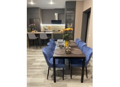 Стул на металлокаркасе Teo light blue / black фото покупателя 2