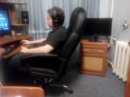 Компьютерное кресло Bergamo (Бергамо) хром бежевый фото покупателя 3