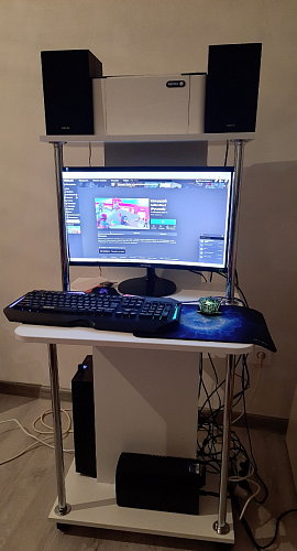 Компьютерный стол КСТ-12 белый фото покупателя 2