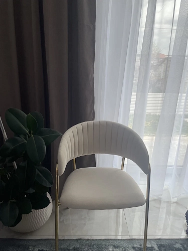 Стул на металлокаркасе Kamelia green / gold фото покупателя 15