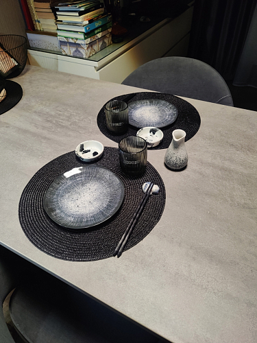 Стол Лота Лофт 140 25 мм черный матовый / бетон фото покупателя 296