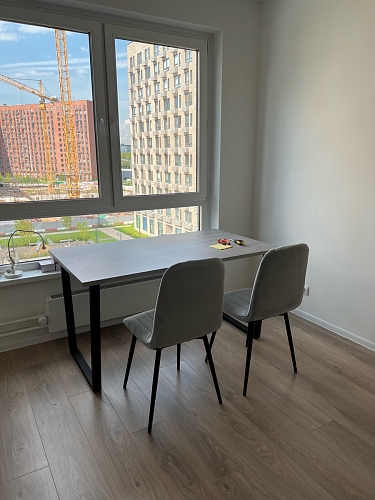 Деревянный стол Лота Лофт 140х80 черный матовый / бетон светлый фото покупателя 241