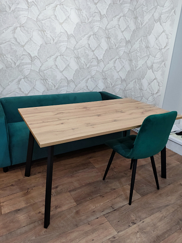 Стол Тринити Лофт 120 32 мм бетон / черный матовый фото покупателя 397