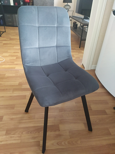 Стул на металлокаркасе Bruk light blue / black фото покупателя 3