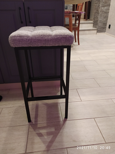 Барный стул Лофт ткань канди крем / черный матовый фото покупателя 238