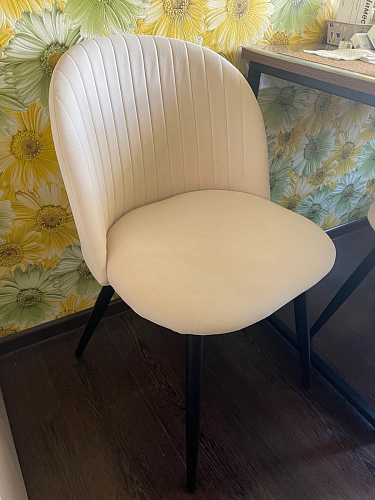 Стул на металлокаркасе Gabi 1 light blue / black / gold фото покупателя 245