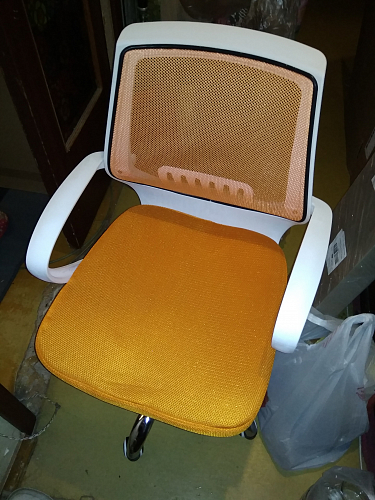 Компьютерное кресло Ergoplus белое / оранжевое фото покупателя 1