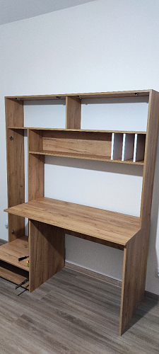 Письменный стол Лайт 03.243 дуб золотой (craft) / белый премиум фото покупателя 252