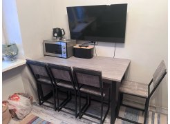 Деревянный стол Лота Лофт 120(160)х75 черный матовый / бетон светлый фото покупателя 678