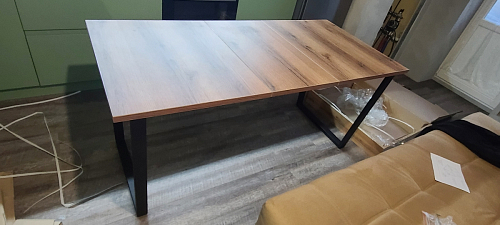 Деревянный стол Лота Лофт 120x75 дуб крафт табачный / черный матовый фото покупателя 352