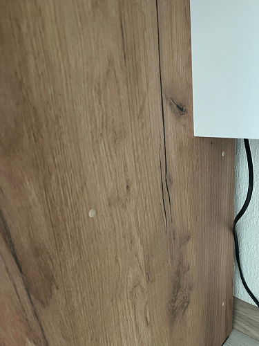 Письменный стол Комфорт 12.71 дуб золотой craft / белая аляска  - Уцененный экземпляр фото покупателя 6