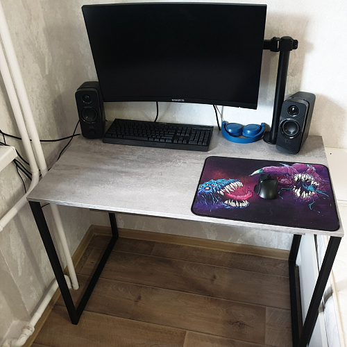 Письменный стол Клер Лофт дуб делано светлый / белый матовый фото покупателя 50