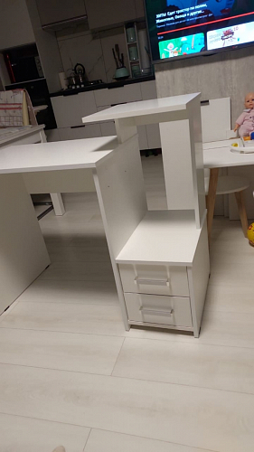 Компьютерный стол Джаз-24 левый дуб молочный фото покупателя 137