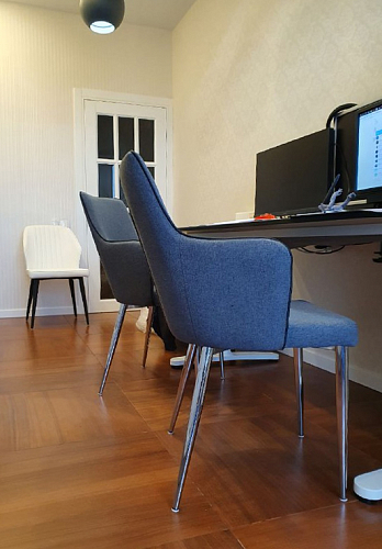 Стул на металлокаркасе Benza purple fabric фото покупателя 8