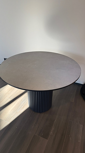 Керамический стол Барел 110 patagonoa bianco repose / черный фото покупателя 12