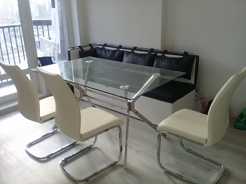 Стеклянный стол Salerno 150 прозрачный фото покупателя 3