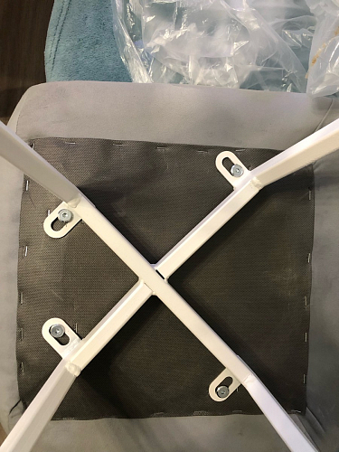 Стул на металлокаркасе Чилли К темно-серый (velutto 32) / черный фото покупателя 1