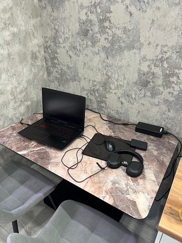 Стол на тумбе Бугун обсидиан / черный фото покупателя 67