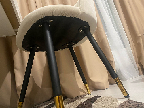 Стул на металлокаркасе Gabi gray / black фото покупателя 328