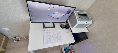 Компьютерный стол Джаз-24 правый дуб сонома фото покупателя 49