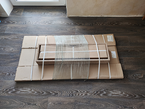 Стол Тринити Лофт 120 32 мм дуб галифакс табако / черный матовый фото покупателя 328