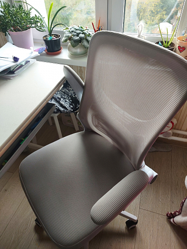 Компьютерное кресло Konfi light gray / blue / white фото покупателя 92