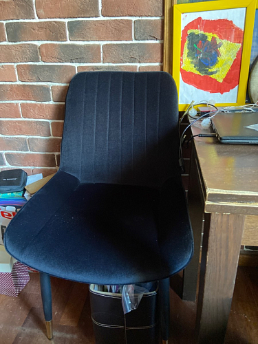 Стул на металлокаркасе Seda 1 latte / black / gold фото покупателя 2