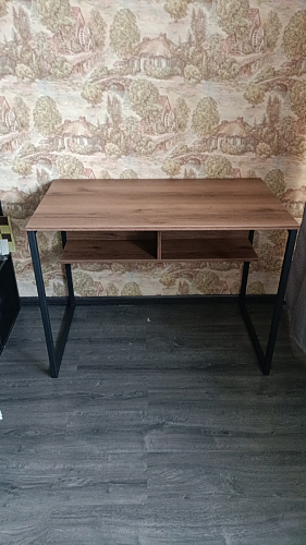 Письменный стол Клер Лофт дуб вотан / черный матовый фото покупателя 5