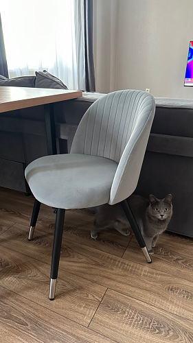 Стул на металлокаркасе Gabi 1 dark gray / black фото покупателя 161