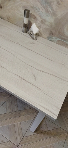 Деревянный стол Лота Лофт 140х80 черный матовый / бетон светлый фото покупателя 664